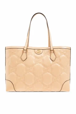 Gucci beżowy Pikowana torba typu ‘shopper’