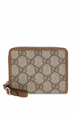 Gucci beżowy Portfel z monogramem