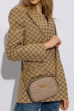 Gucci beżowy Torba na ramię 'GG Marmont'
