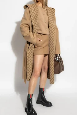 Gucci beżowy Wełniany kardigan