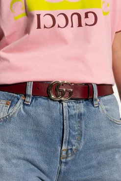 Gucci BORDO Dwustronny pasek