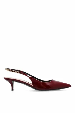 Gucci BORDO Lakierowane buty na obcasie