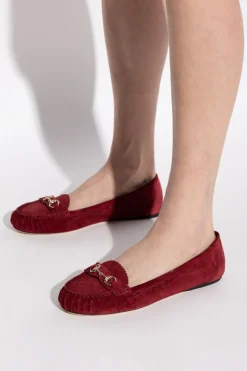 Gucci BORDO Mokasyny z monogramem