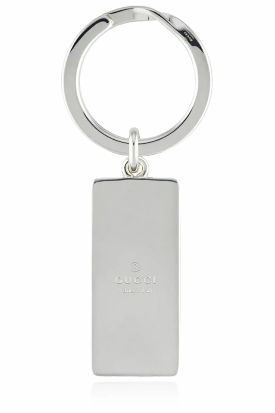 Gucci BORDO Srebrny brelok z logo