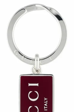 Gucci BORDO Srebrny brelok z logo