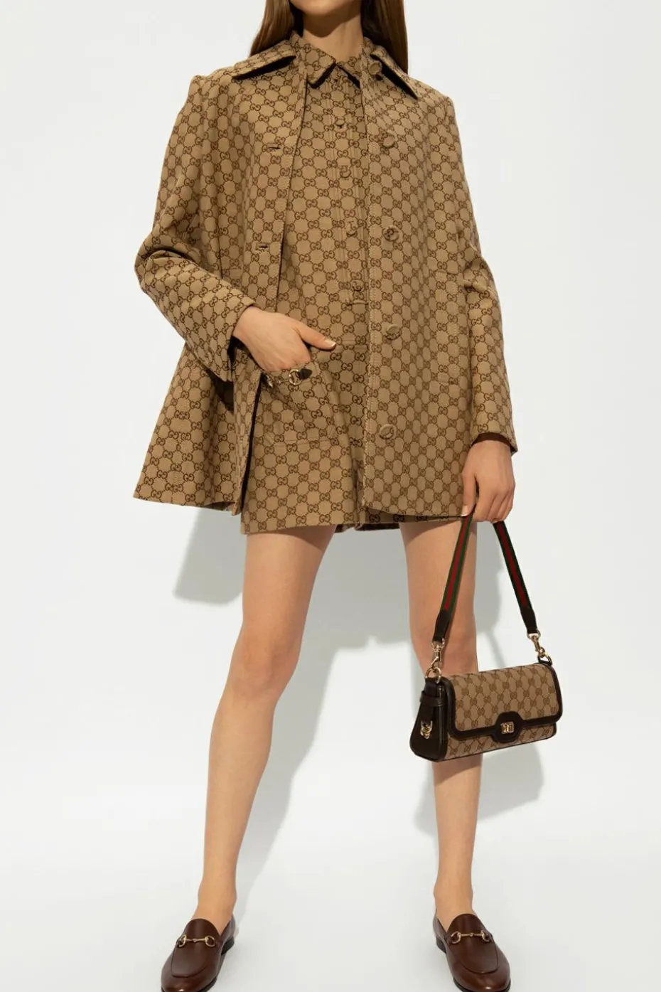 Gucci BRĄZOWY Kombinezon z monogramem