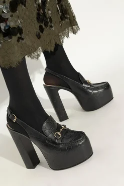 Gucci CZARNY Buty na obcasie