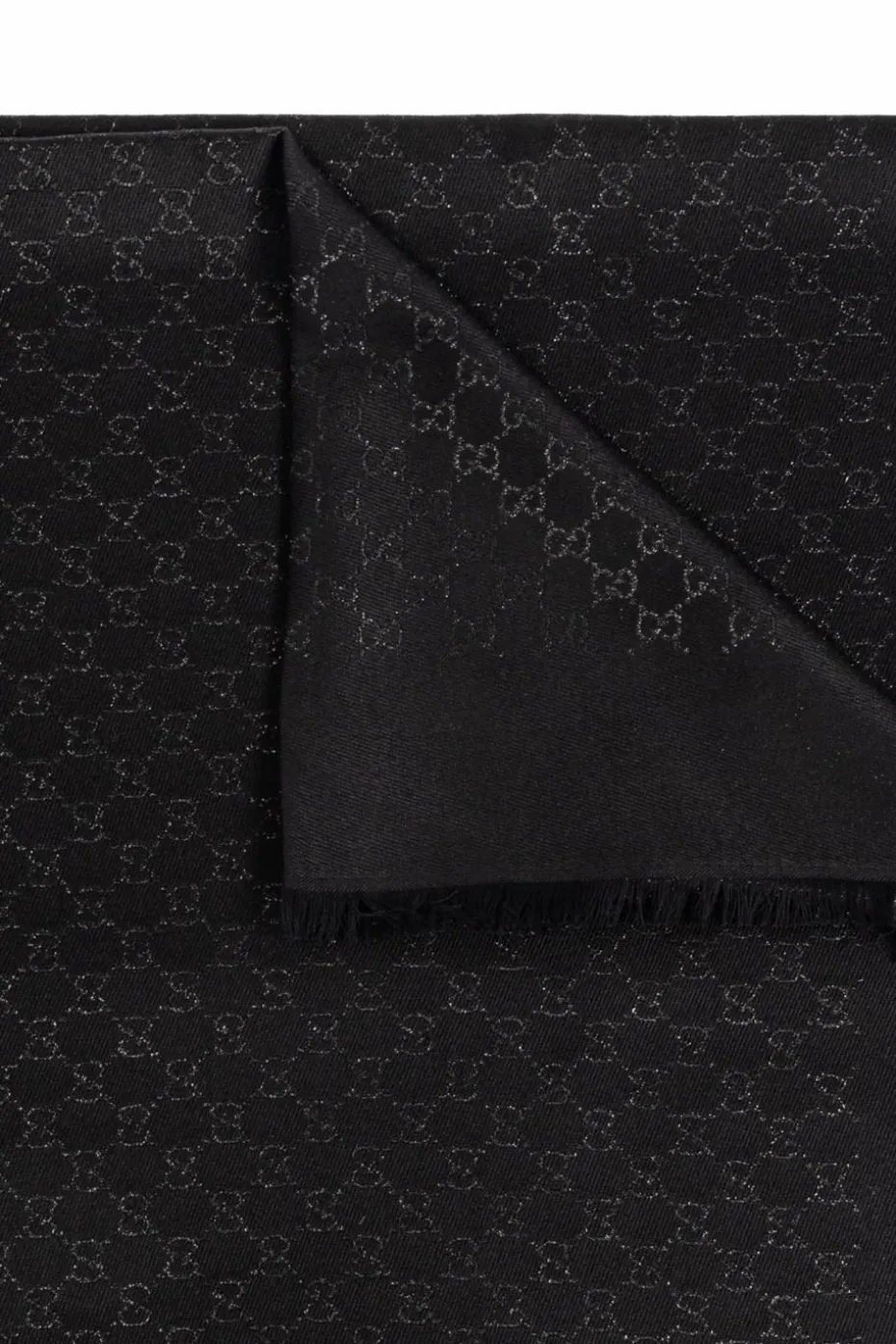 Gucci CZARNY Chusta z lureksową nicią