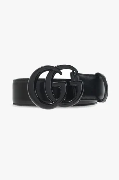 Gucci CZARNY Pasek z ‘GG Marmont’