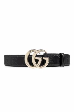 Gucci CZARNY Pasek z logo