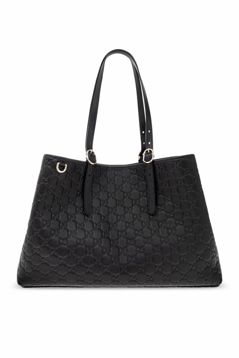 Gucci CZARNY Skórzana torba na ramię