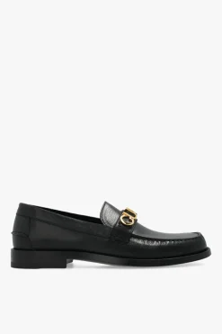 Gucci CZARNY Skórzane buty typu 'loafers’