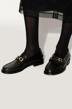 Gucci CZARNY Skórzane buty typu 'loafers’