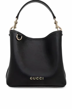 Gucci CZARNY Torba do ręki `GG Emblem Mini`