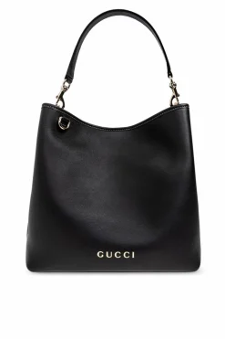 Gucci CZARNY Torba do ręki `GG Emblem Small`