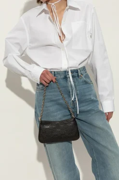 Gucci CZARNY Torba do ręki `GG Emblem Super Mini`
