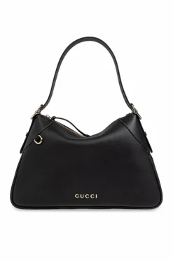 Gucci CZARNY Torba na ramię `GG Emblem Large`