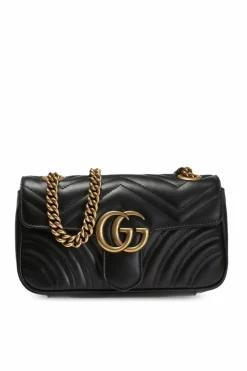 Gucci CZARNY Torba na ramię 'GG Marmont'