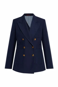 Gucci GRANATOWY Dwurzędowa marynarka