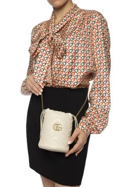 Gucci kremowy Torba na ramię ‘GG Marmont’