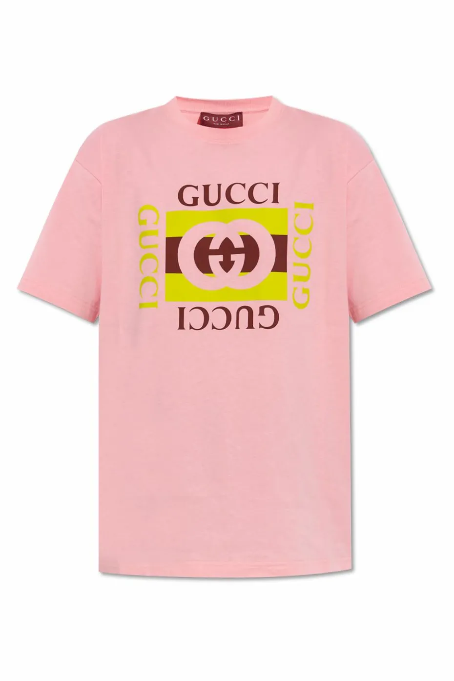 Gucci RÓŻOWY T-shirt z typu `oversize`