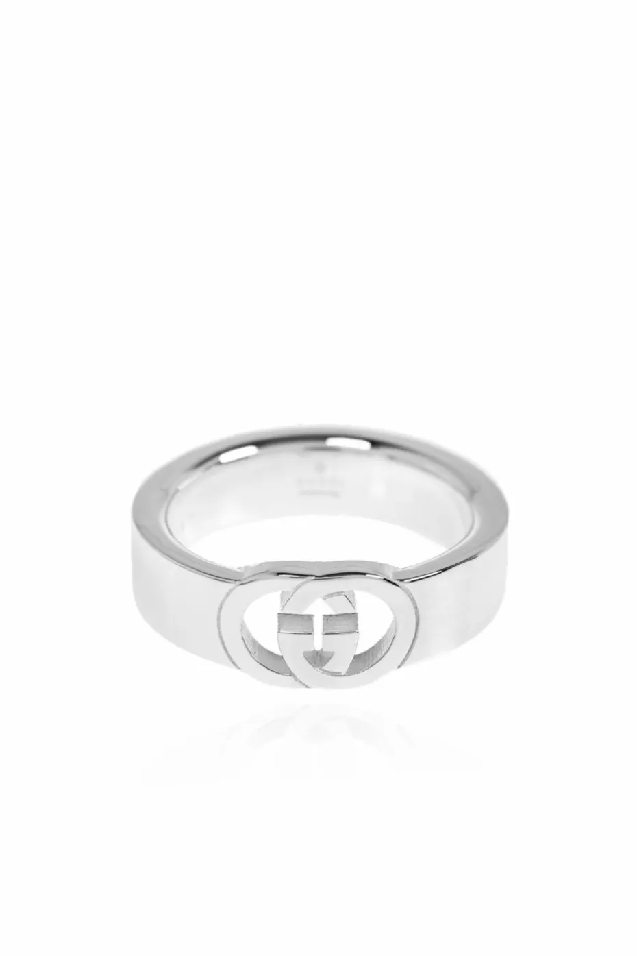 Gucci SREBRNY Srebrny pierścień z logo