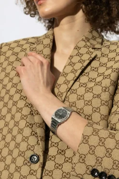 Gucci SREBRNY Zegarek `G-Flat`