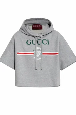 Gucci SZARY Bluza z krótkimi rękawami