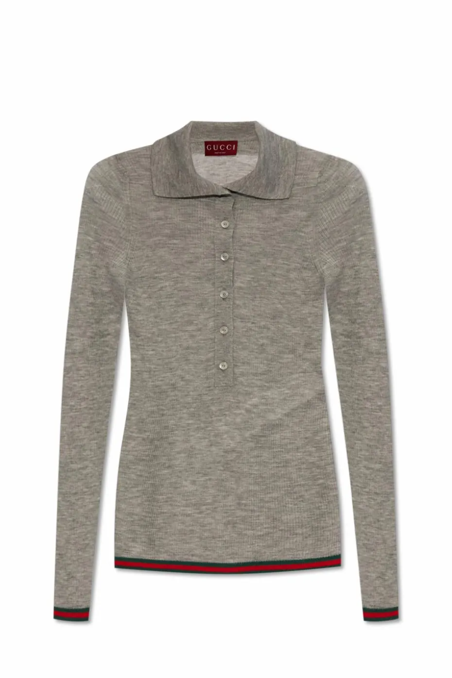 Gucci SZARY Kaszmirowe polo