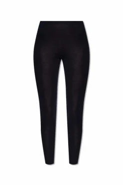 Hanro CZARNY Legginsy z mieszanki jedwabiu
