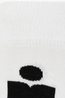 Isabel Marant BIAŁY Długie skarpety z logo