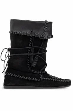 Isabel Marant CZARNY Zamszowe botki `Winki`