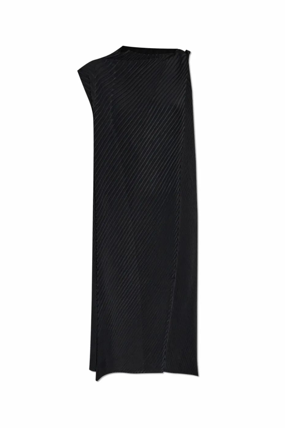 Issey Miyake CZARNY Plisowana sukienka