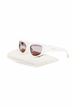 Jacquemus BIAŁY Okulary przeciwsłoneczne