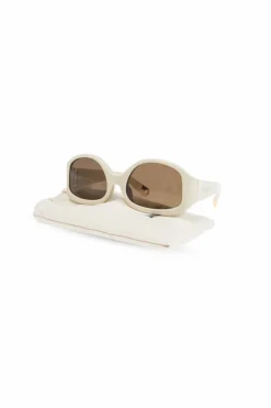 Jacquemus kremowy Okulary przeciwsłoneczne