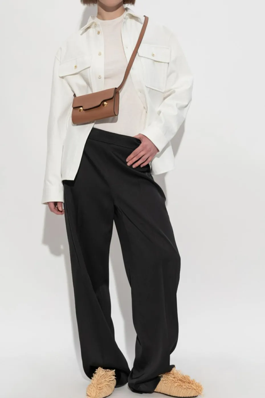 JIL SANDER BIAŁY Koszula jeansowa