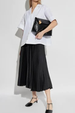 JIL SANDER BIAŁY Koszula z zaszewkami z tyłu