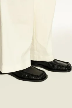 JIL SANDER CZARNY Skórzane buty