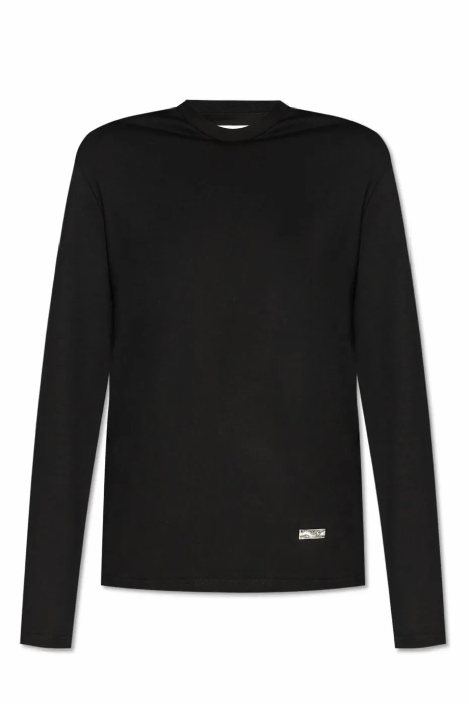 JIL SANDER CZARNY T-shirt z długim rękawem