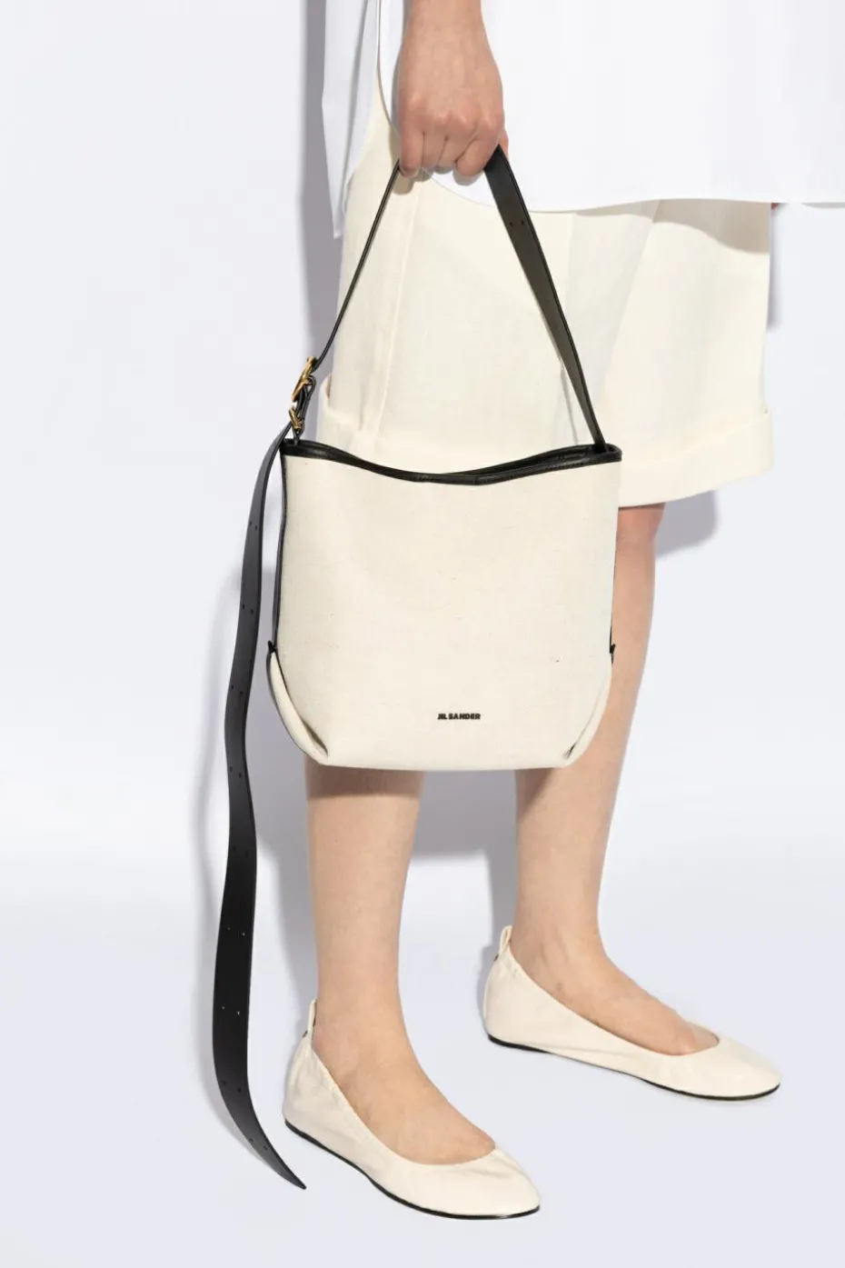 JIL SANDER kremowy Torba na ramię