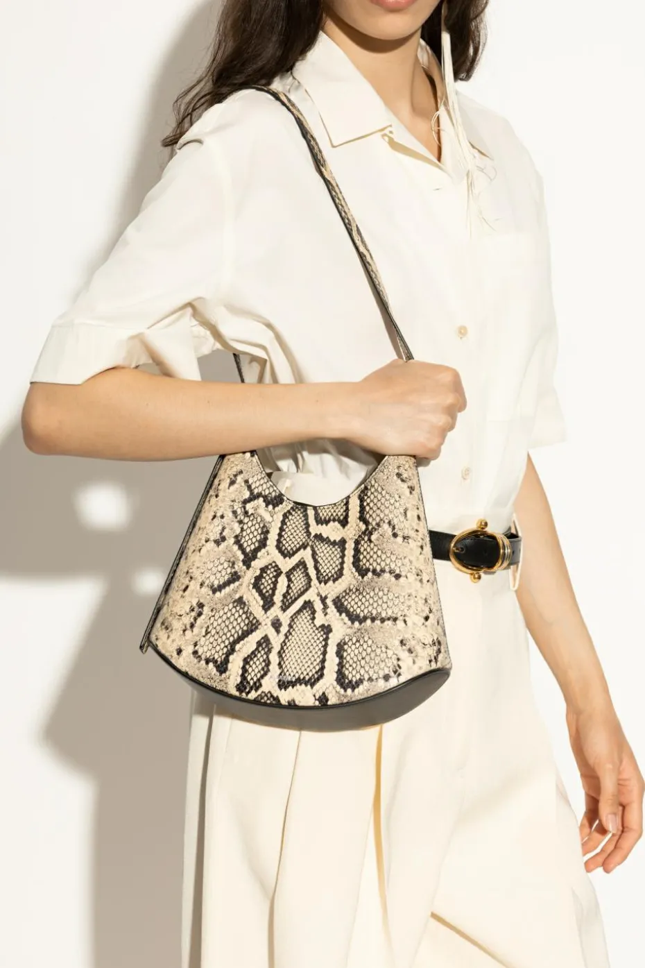 JIL SANDER kremowy Torba na ramię `Eldorado Small`