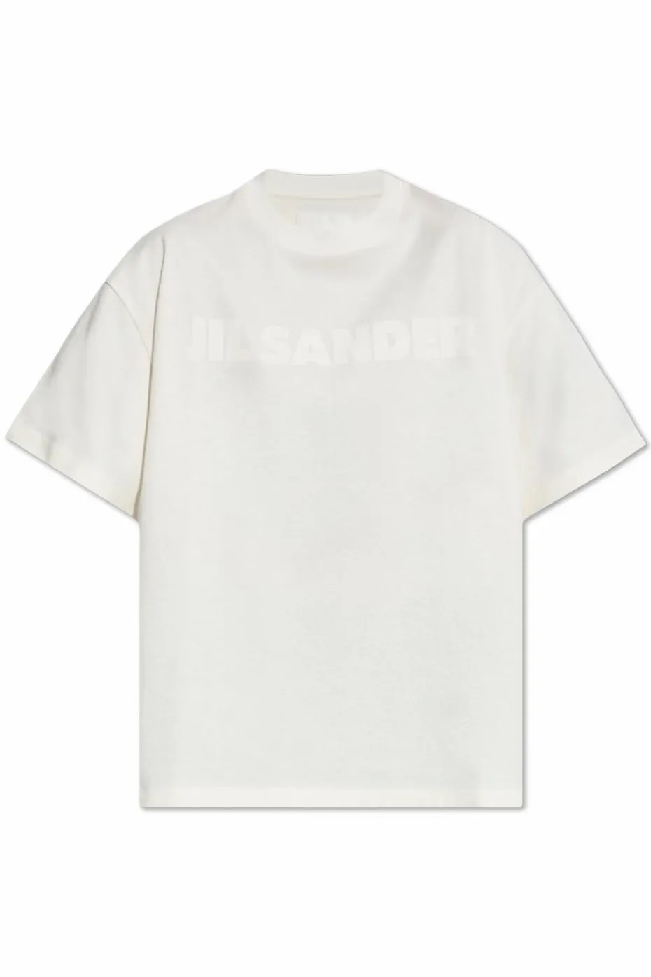 JIL SANDER kremowy T-shirt z logo