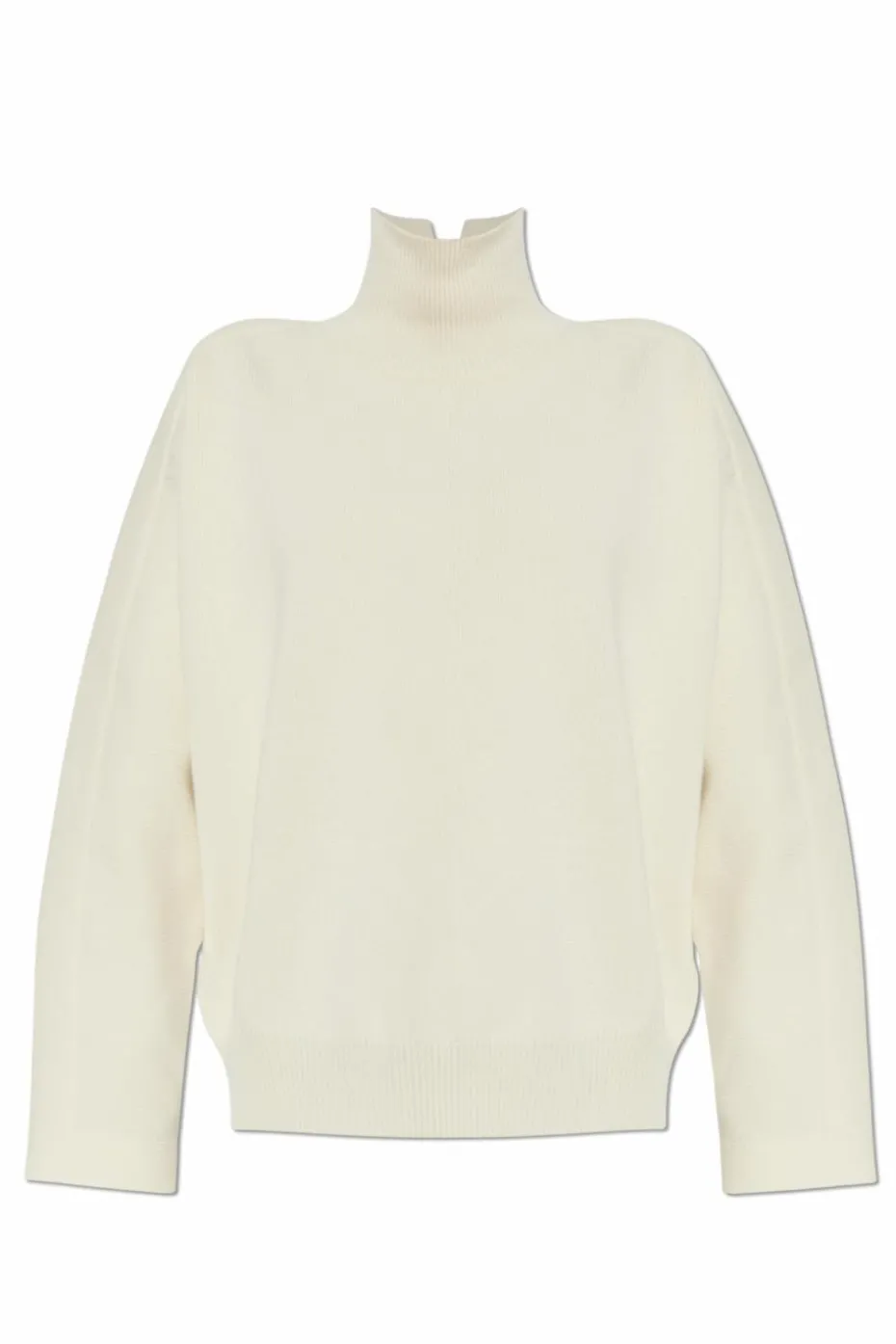 JIL SANDER kremowy Wełniany golf