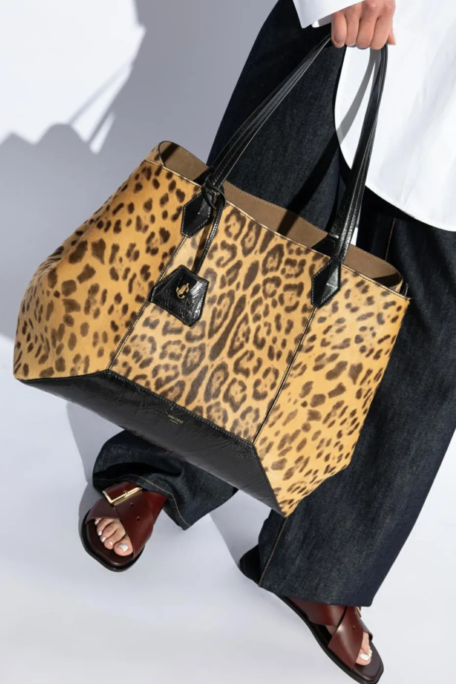 Jimmy Choo beżowy Torba `Diamond Large` typu `shopper`