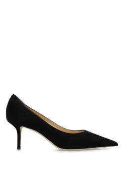 Jimmy Choo CZARNY Zamszowe buty na obcasie ‘Love’