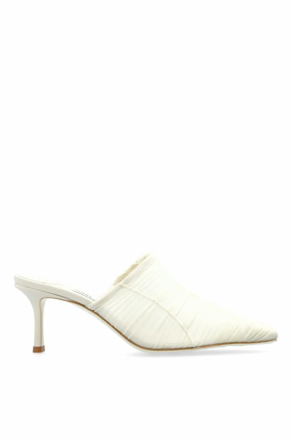 Jimmy Choo kremowy Klapki na obcasie `Lotta`