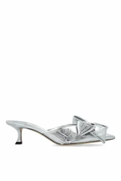 Jimmy Choo SREBRNY Klapki na obcasie `Staz`