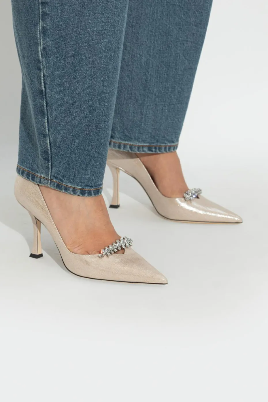 Jimmy Choo ZŁOTY Buty na obcasie `Belinda`