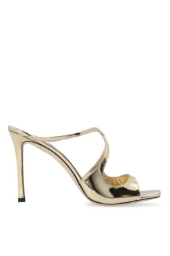 Jimmy Choo ZŁOTY Klapki na obcasie ‘Anise’