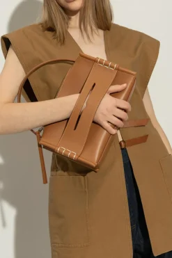 JW Anderson BRĄZOWY Torba do ręki `Loafer`